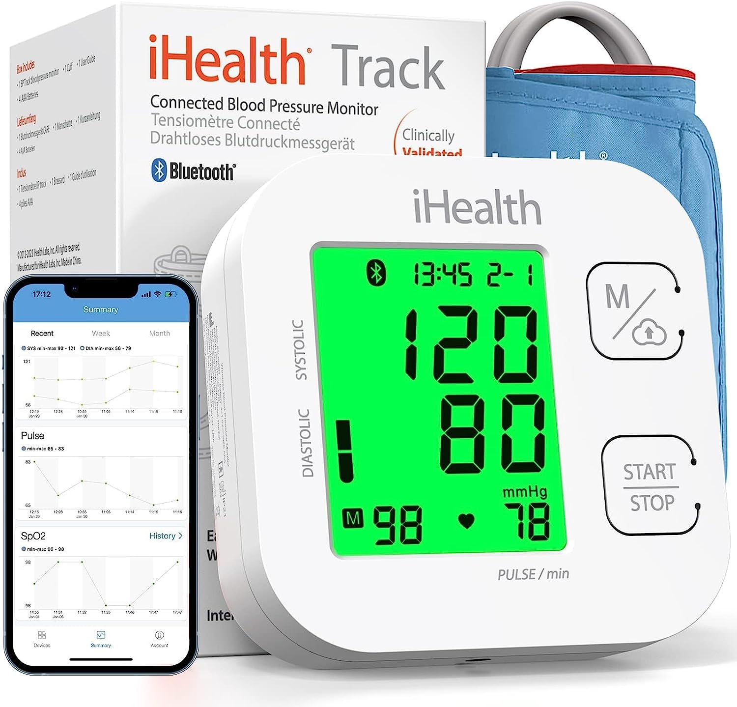 iHealth Track Smart Upper Arm Blood Pressure Monitor [...]