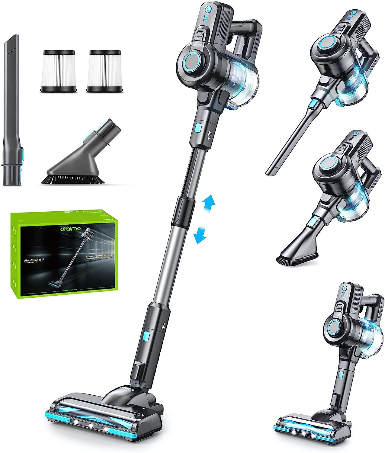 Oraimo Stick Vacuum, Cordless Vacuum Cleaner with [...]