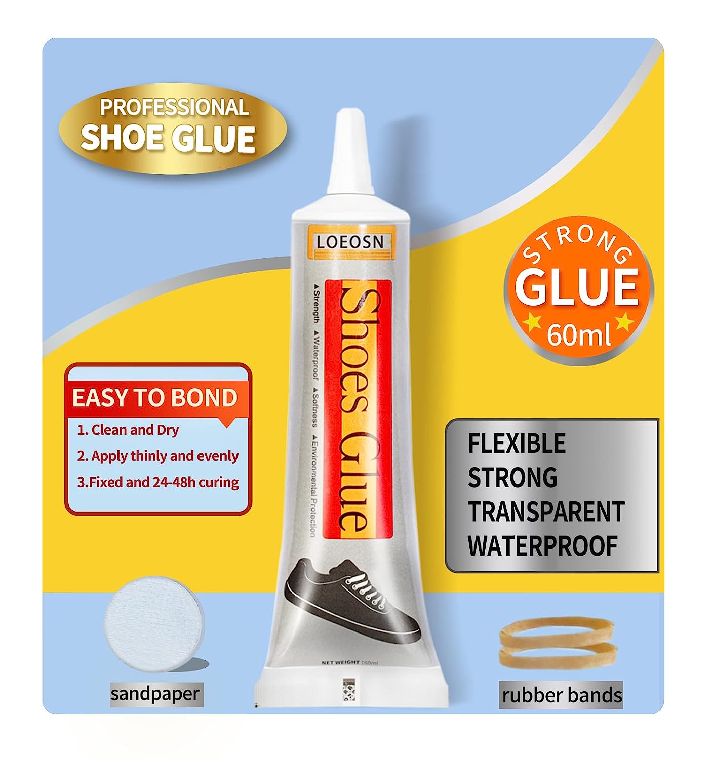 Shoe Glue Sole Repair Adhesive, Waterproof Clear Shoe [...]