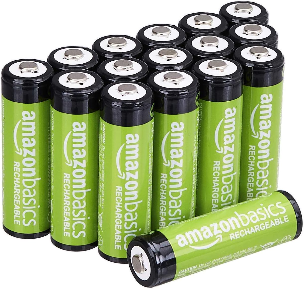 Amazon Basics 16-Pack Rechargeable AA NiMH Batteries, [...]