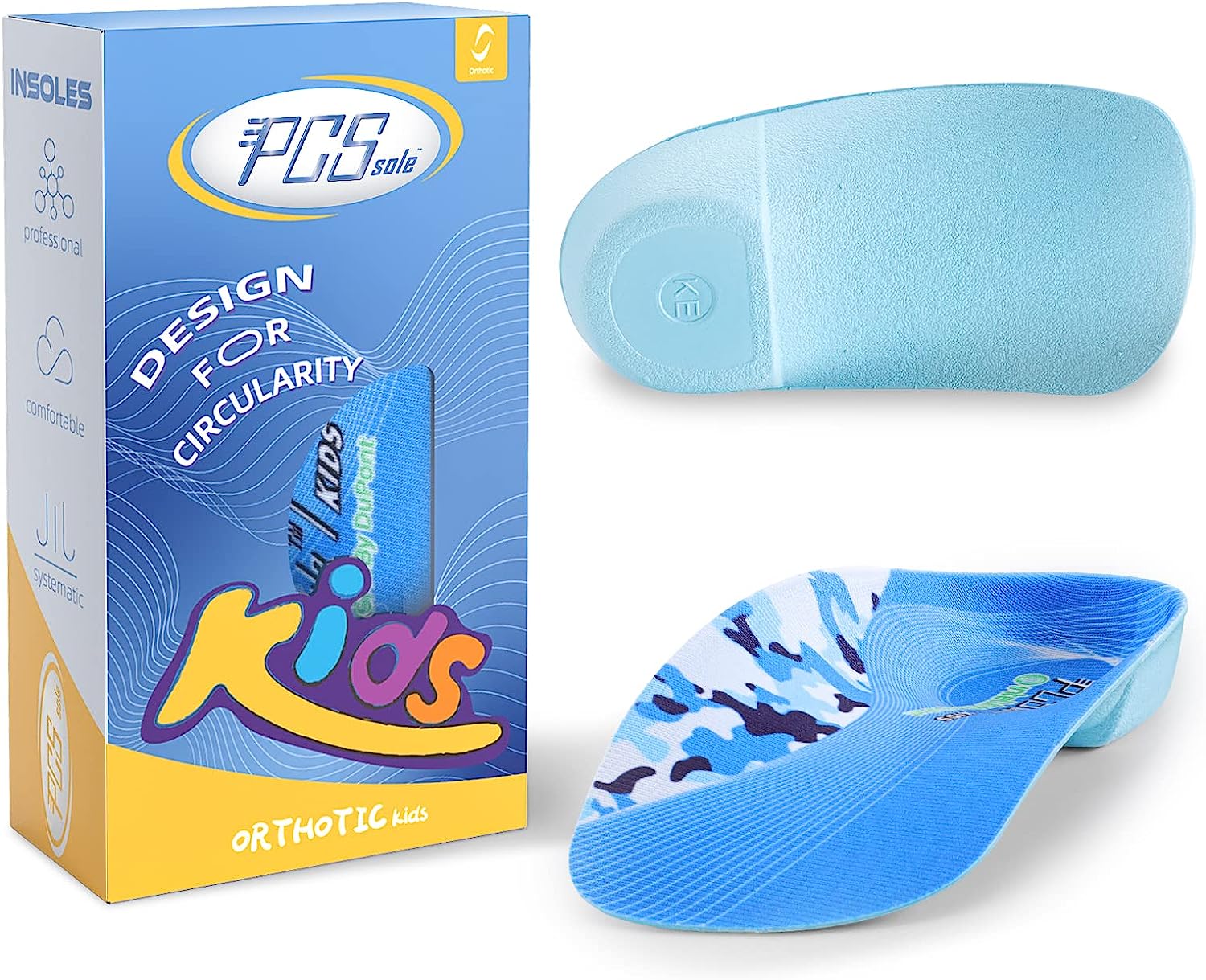 PCSsole 3/4 Kids Orthotic Shoe Insoles, High Arch [...]
