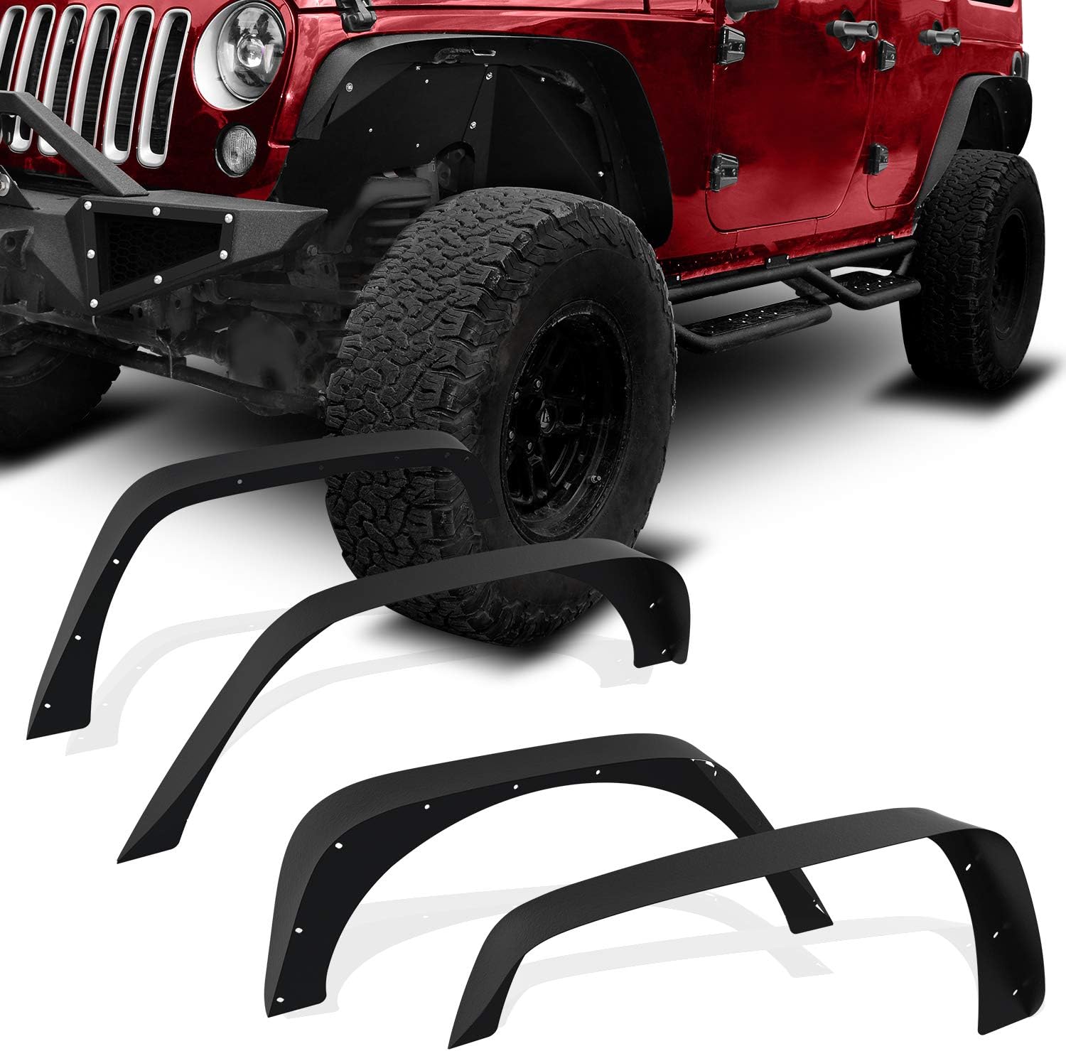 YITAMOTOR Flat Front & Rear Fender Flares Compatible [...]