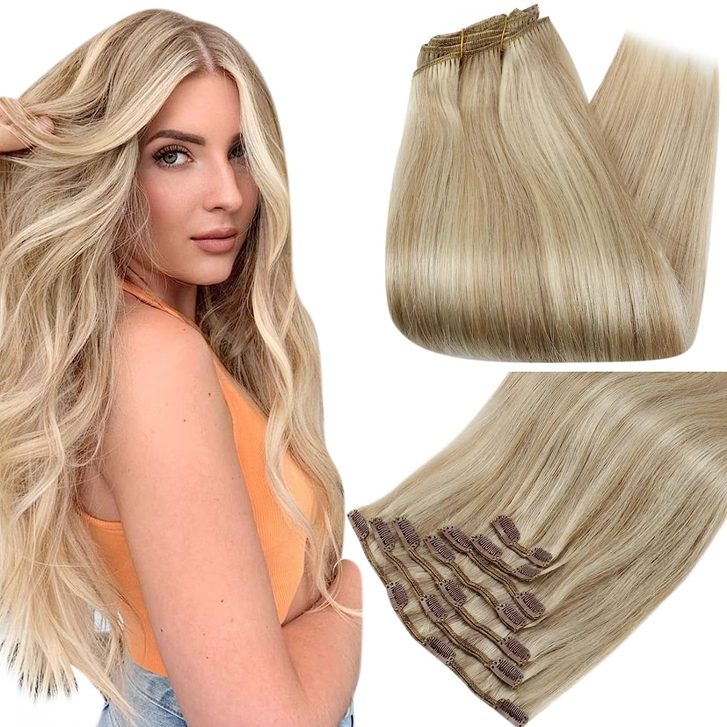 Full Shine Blonde Highlight Clip in Hair Extensions [...]