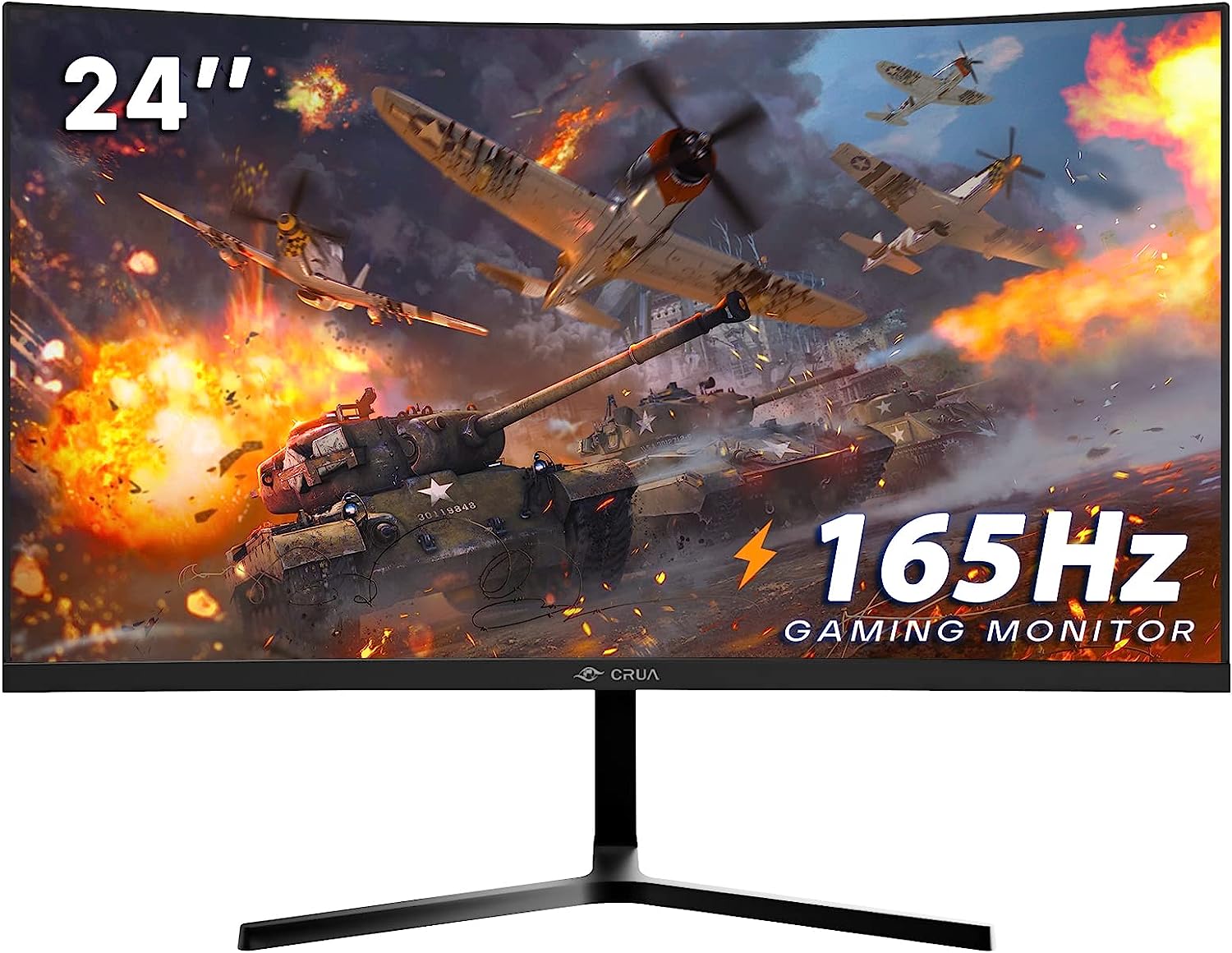 CRUA 24 inch 144hz/165hz Curved Gaming Monitor, FHD [...]