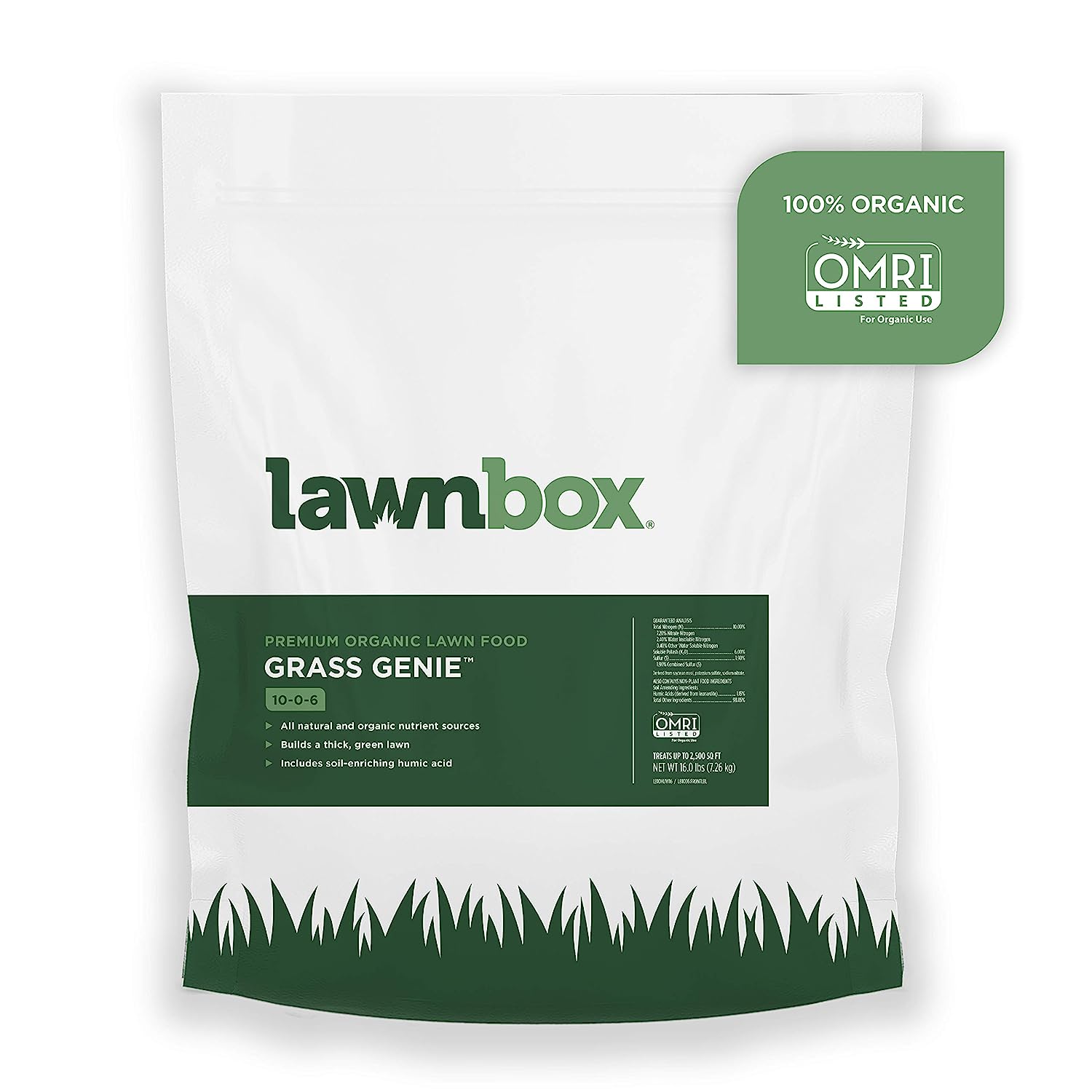 Lawnbox Grass Genie 10-0-6 100% Organic Spring Grass [...]