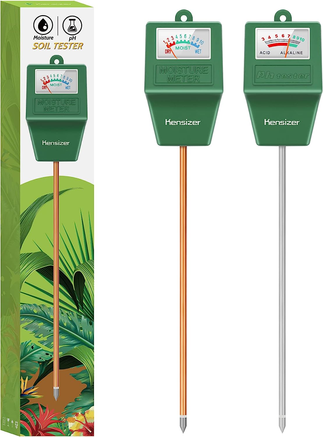Kensizer Soil Tester, Soil Moisture/pH Meter, [...]