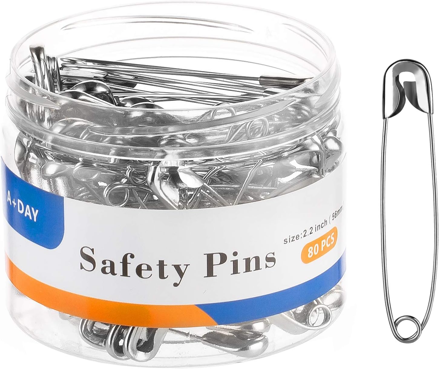 A+DAY Large Safety Pins 2.2 Inch (56mm), Size 4, [...]