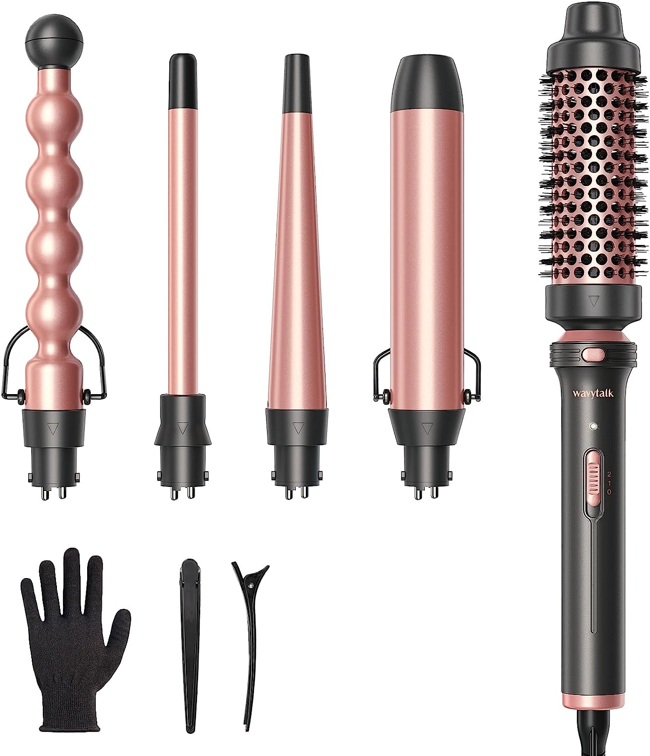 Wavytalk 5 in 1 Curling Iron,Curling Wand Set with [...]