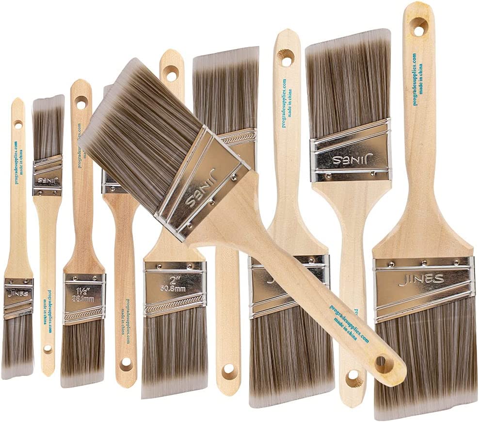 Pro Grade - Paint Brushes - 10 Pack Variety Angle [...]