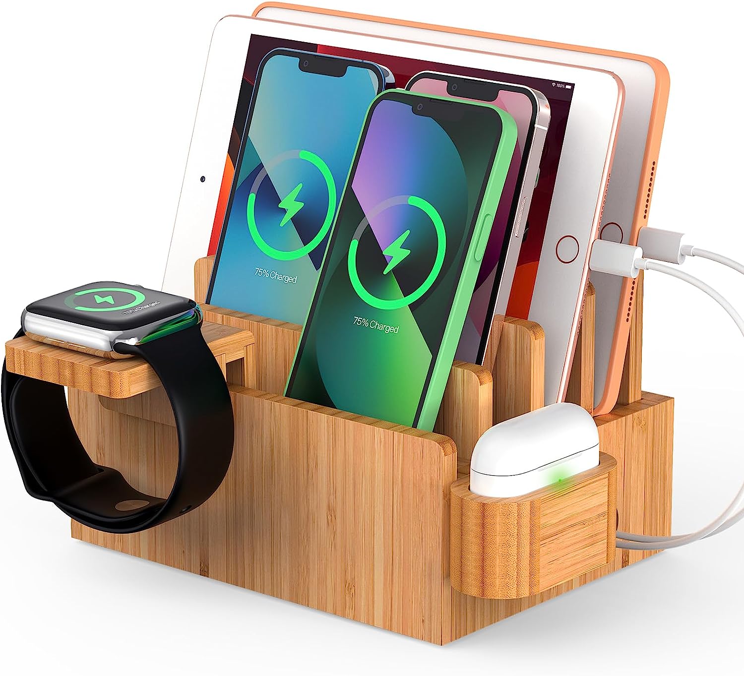 Bamboo Charging Station Organizer for Multiple [...]