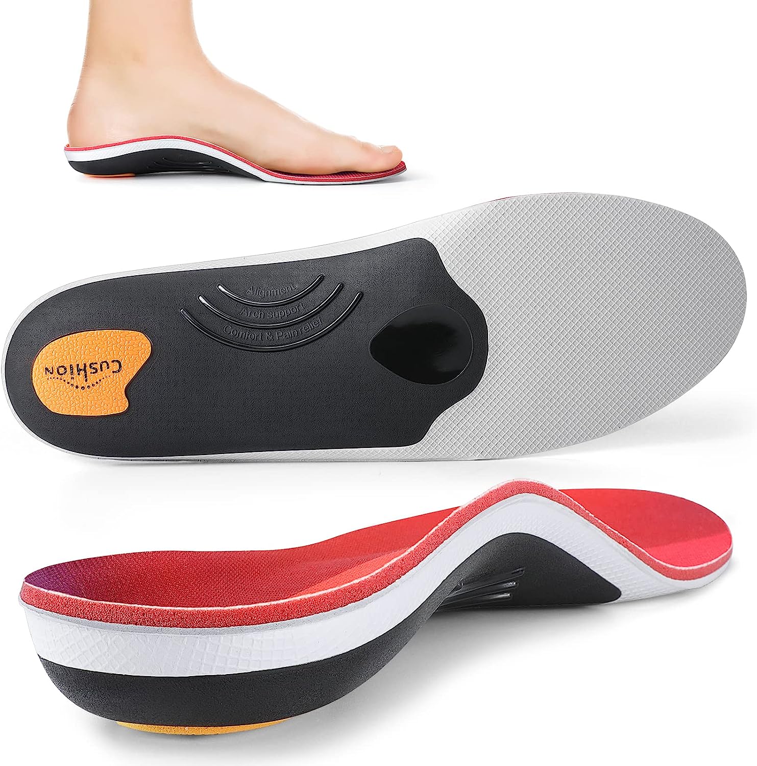 PCSsole Heavy Duty Arch Support Insoles,220+lbs [...]