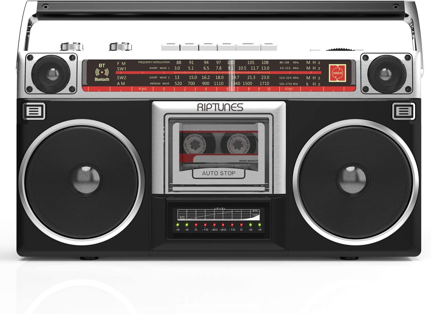 Riptunes Boombox Radio Cassette Player Recorder, AM/FM [...]
