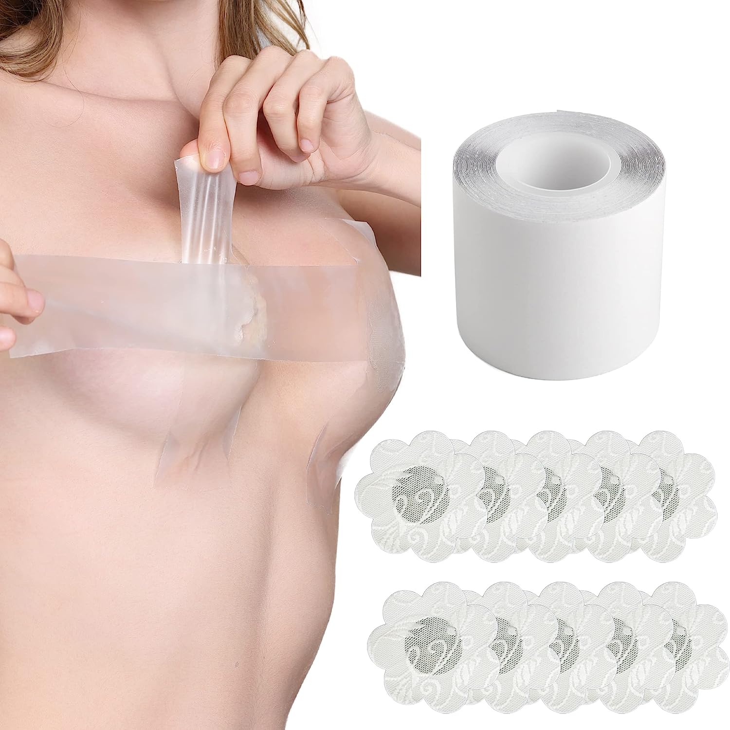 EMOET Transparent Breast Lift Tape and 10 Pcs Lace [...]