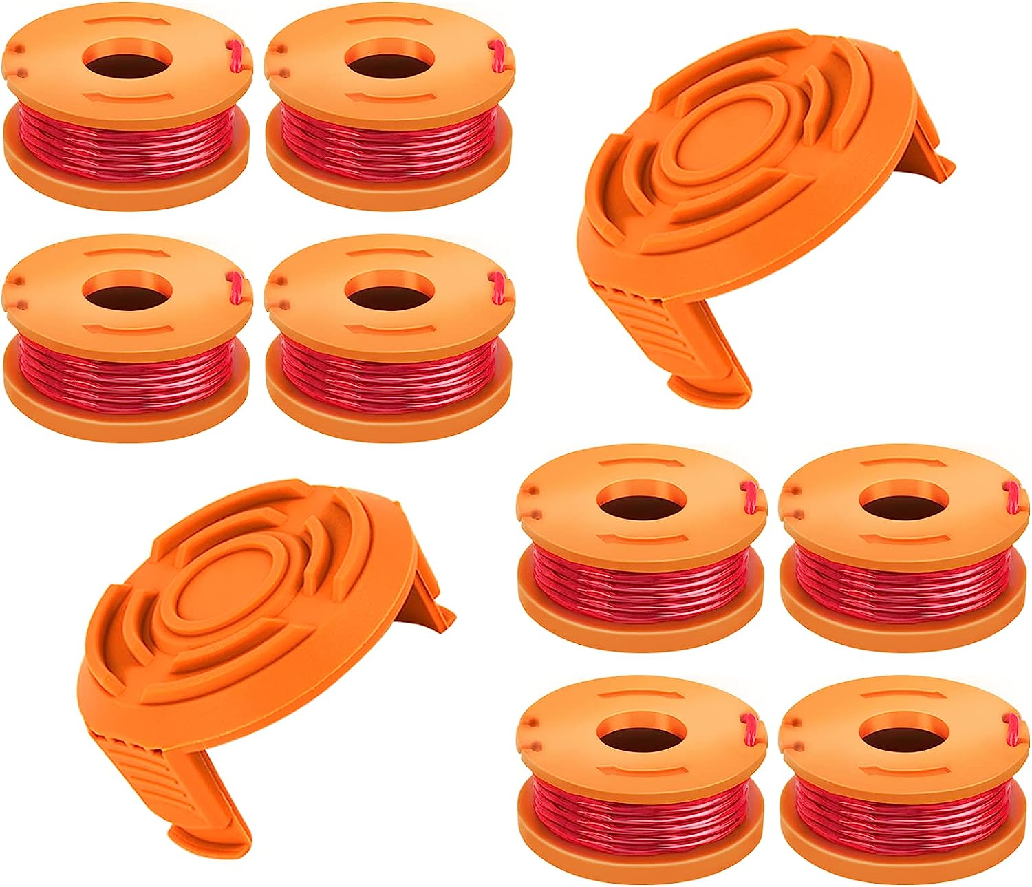10 Pcs WA0010 Replacement Trimmer Spool for Worx,0.065 [...]