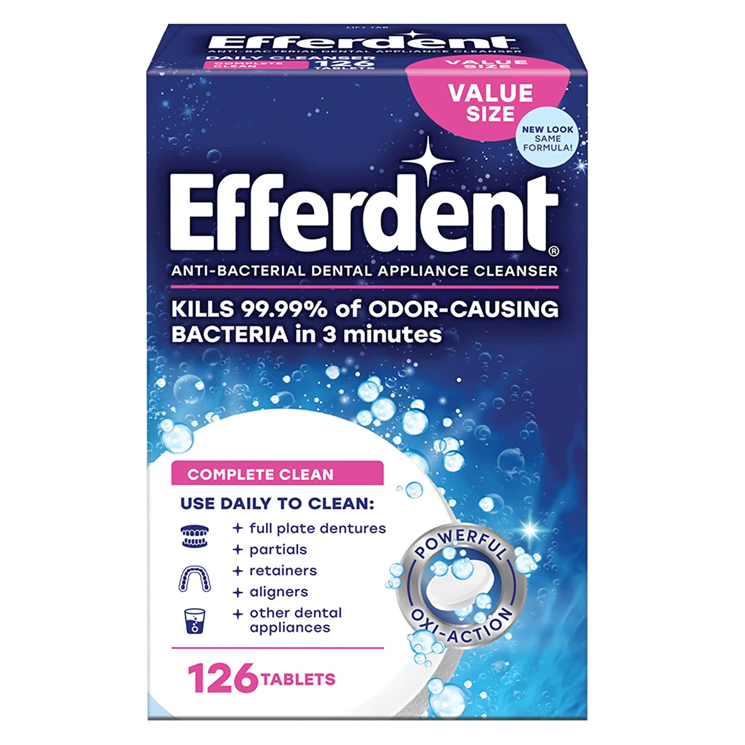 Efferdent Retainer Cleaning Tablets, Denture Cleanser [...]