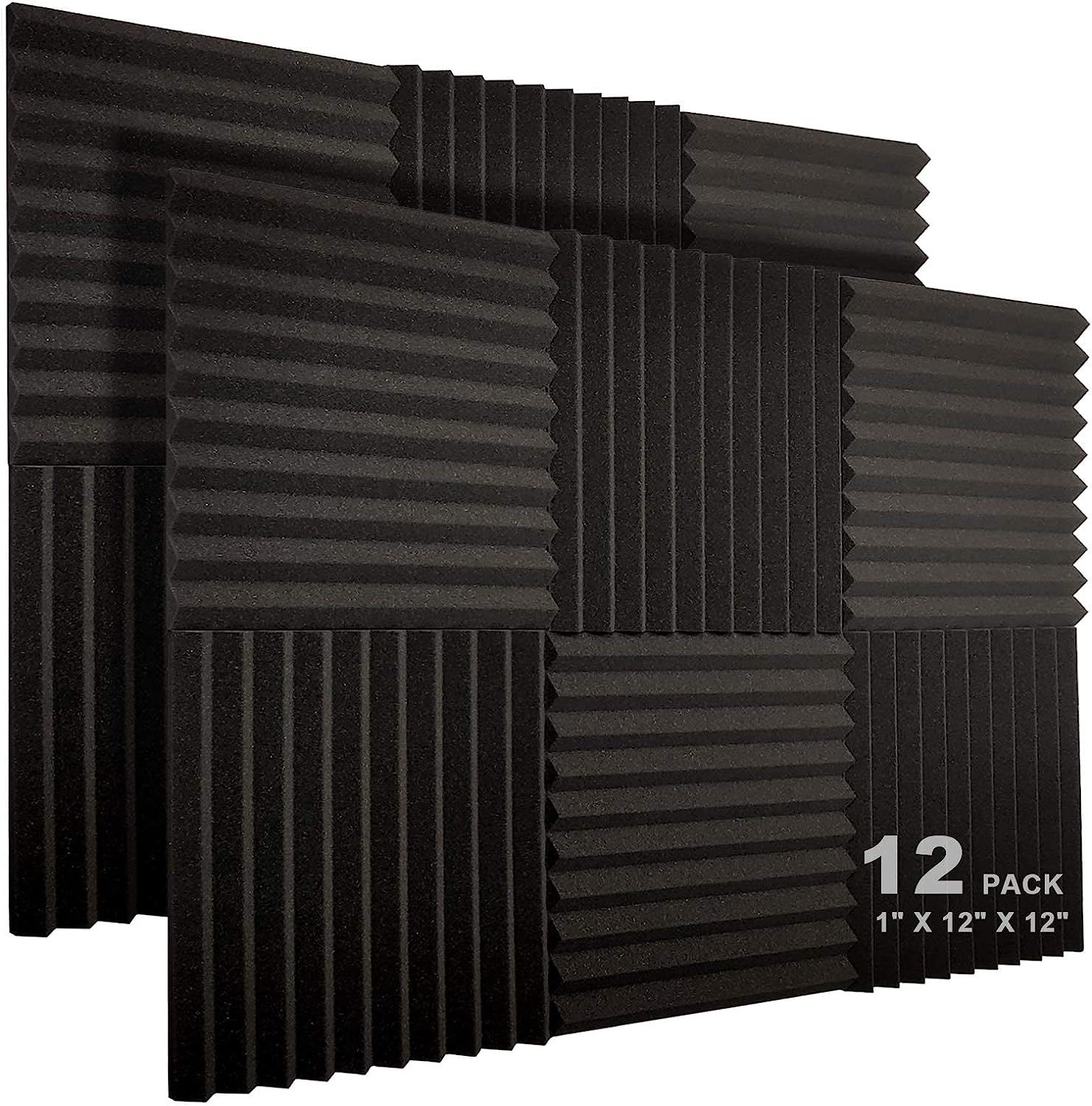 JBER 12 Pack Acoustic Foam Panels, 1