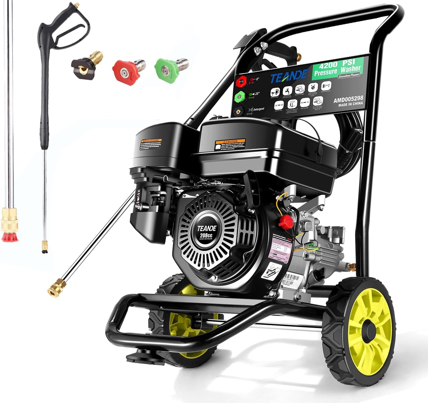 TEANDE 4200PSI Gas Pressure Washer, 3 GPM Commercial [...]