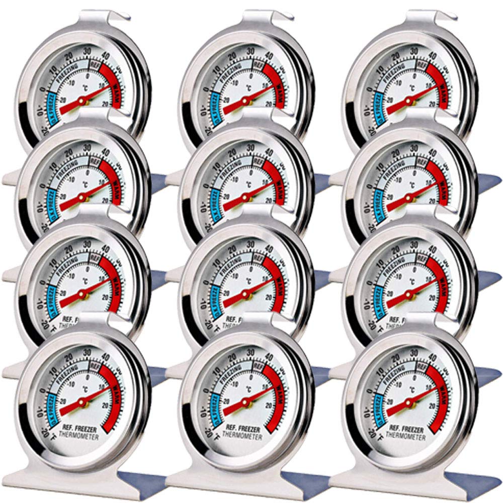 12 Pack Refrigerator Freezer Thermometer Large Dial [...]
