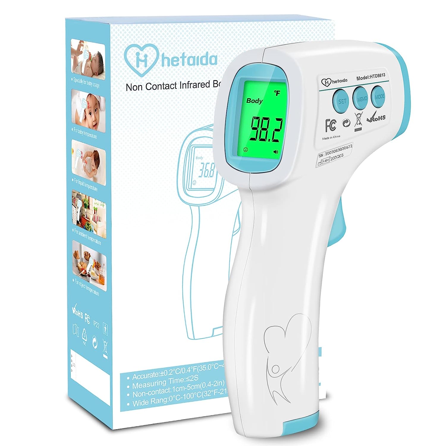 Thermometer for Adults Forehead, No Touch Thermometer [...]