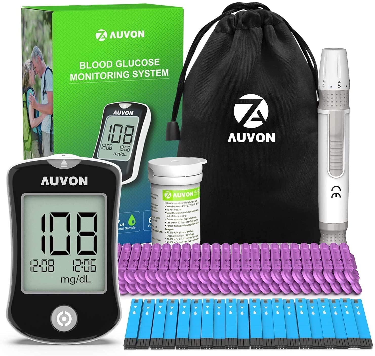 AUVON Blood Glucose Monitor Kit, High Accuracy Blood [...]