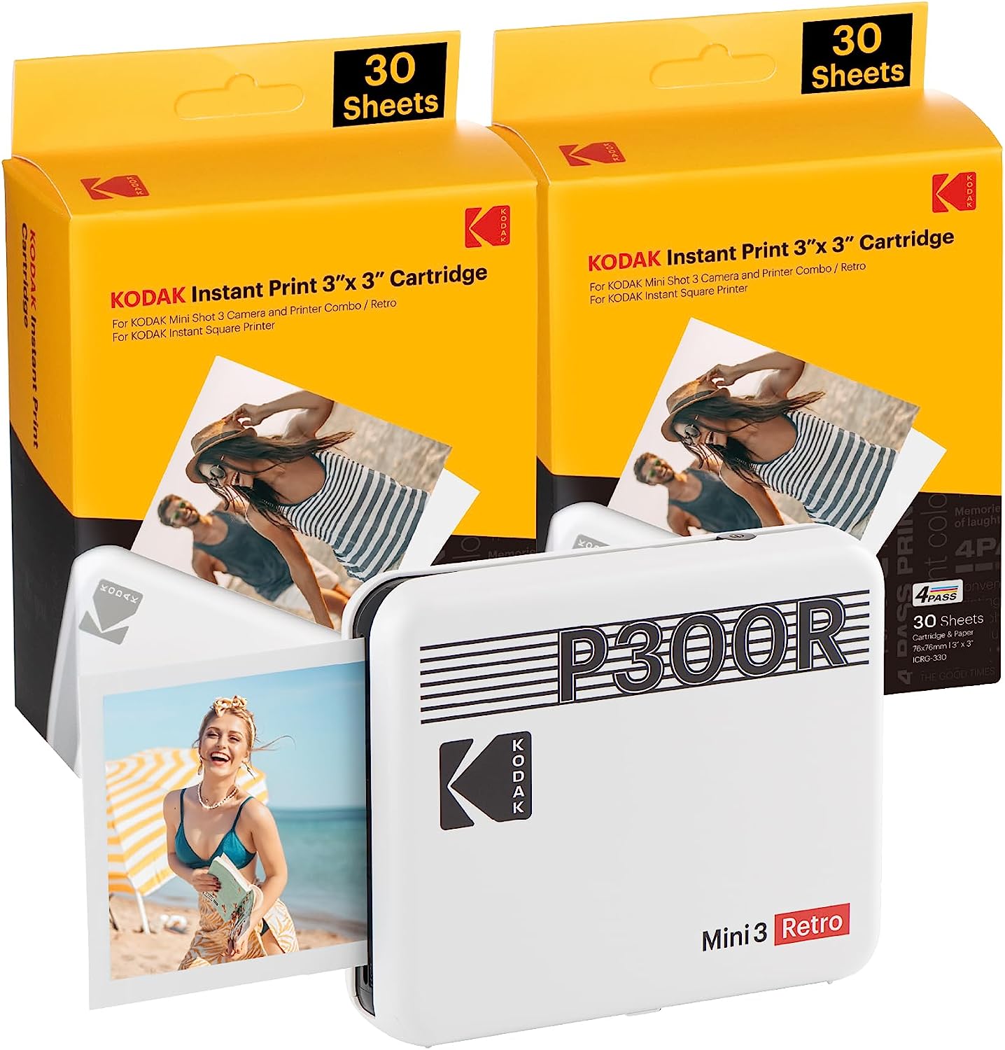 KODAK Mini 3 Retro 4PASS Portable Photo Printer (3x3 [...]
