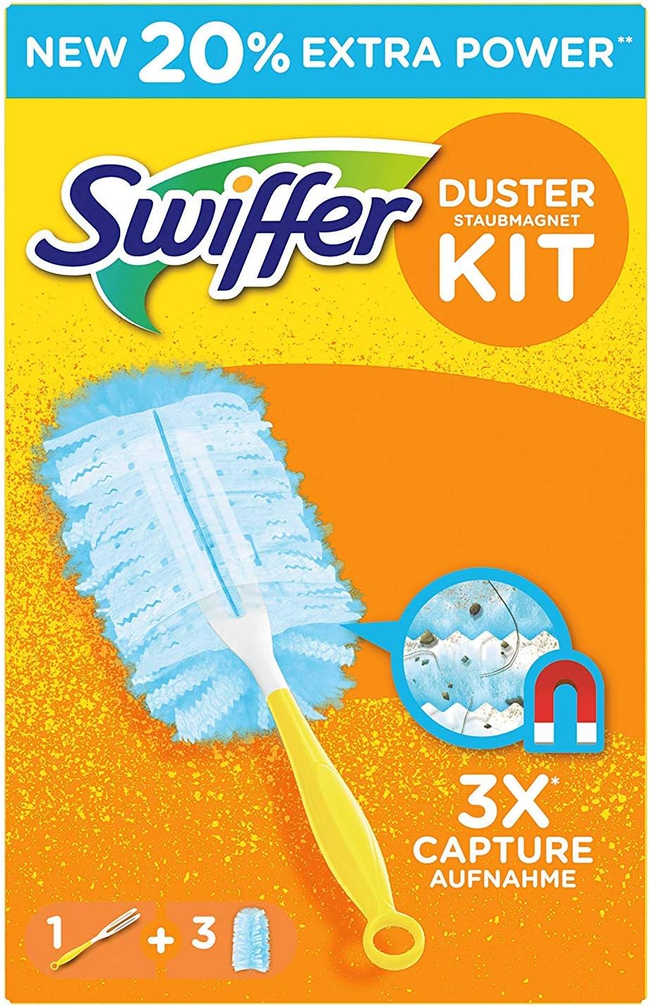 Swiffer Microfibre dust Cleaner Set, 1 Handle and 3 [...]