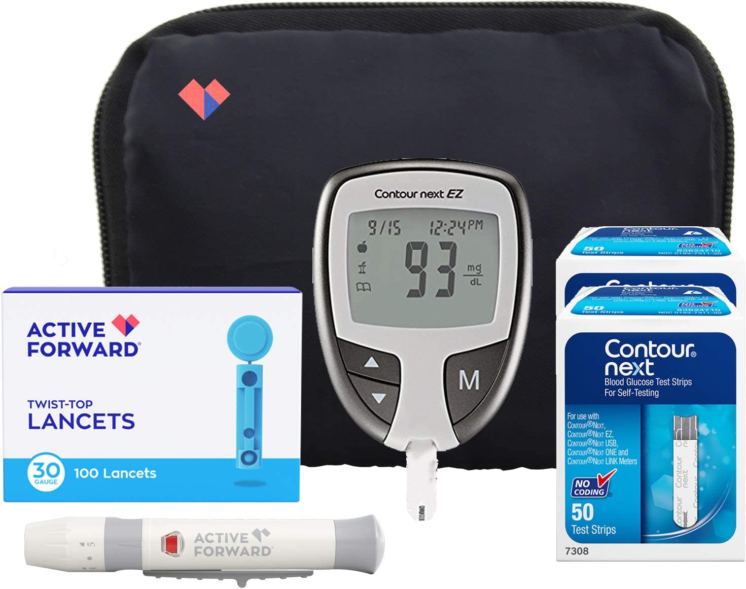 Active Forward Contour Next EZ Diabetes Testing Kit, [...]