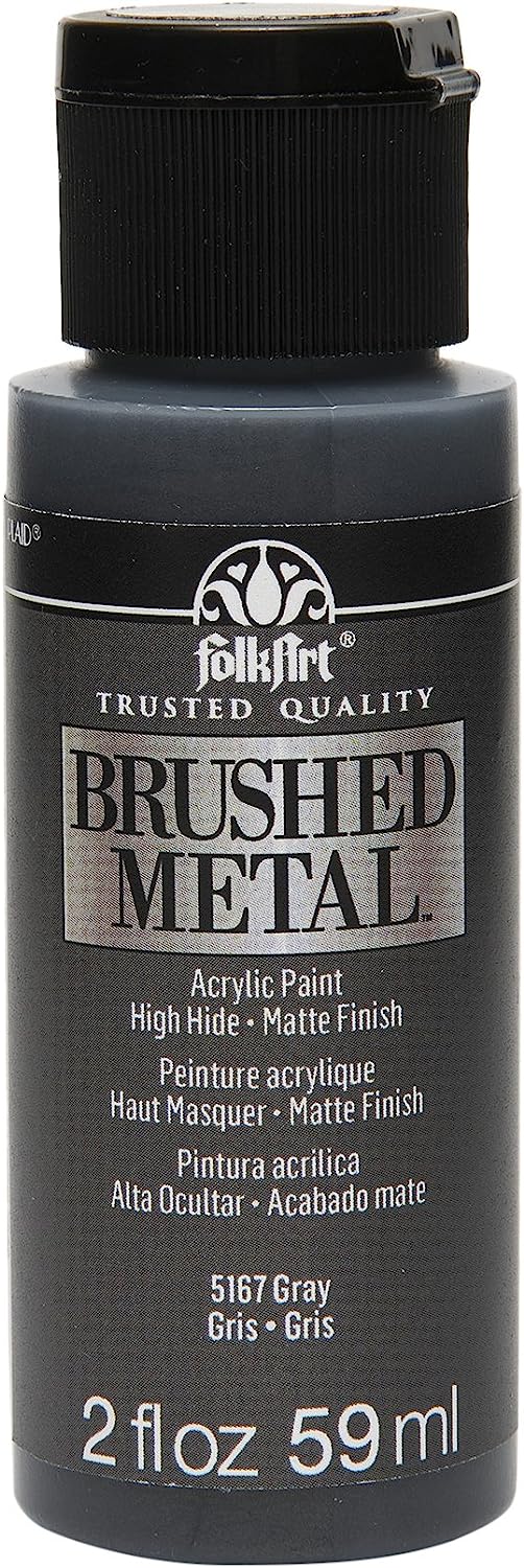 FolkArt Brushed Metal Paint in Assorted Colors (2 oz), Gray