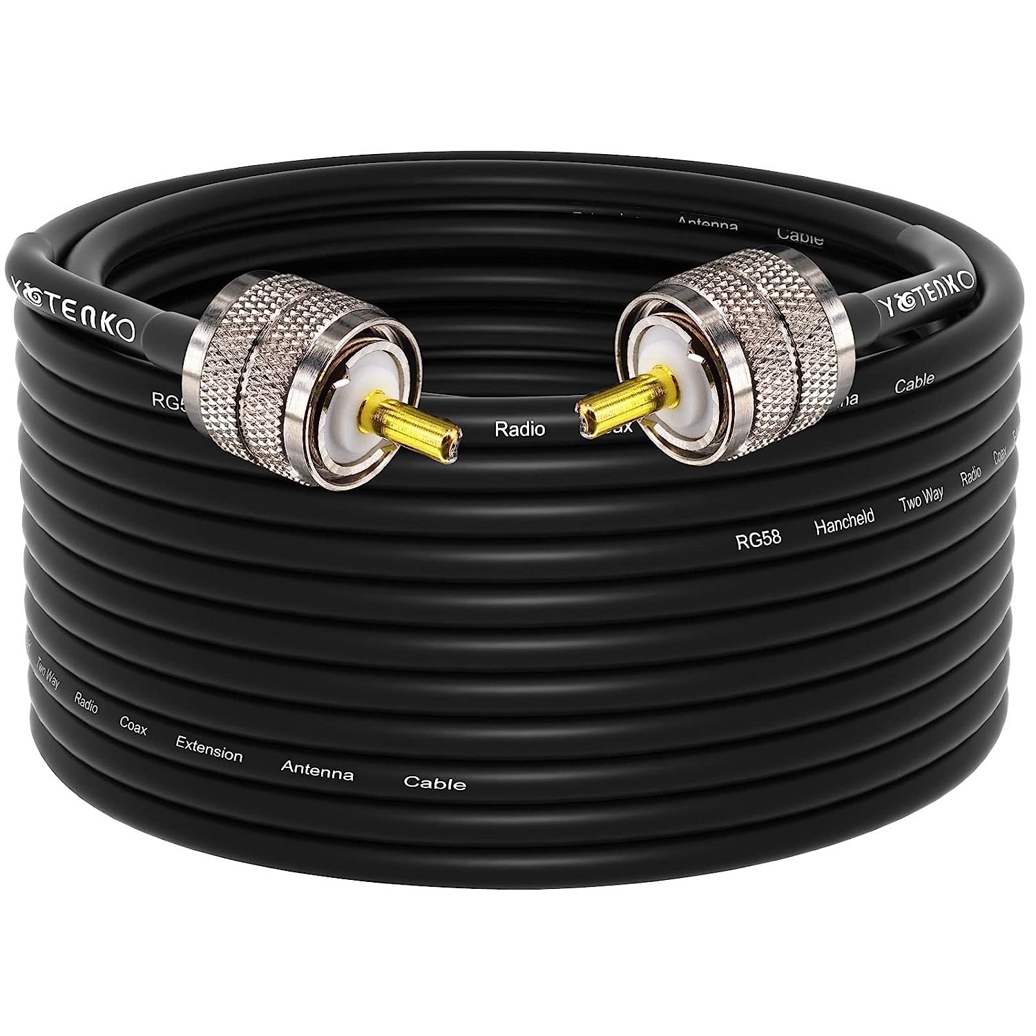 YOTENKO CB Coax Cable,RG58 Coaxial Cable 49.2ft,UHF [...]