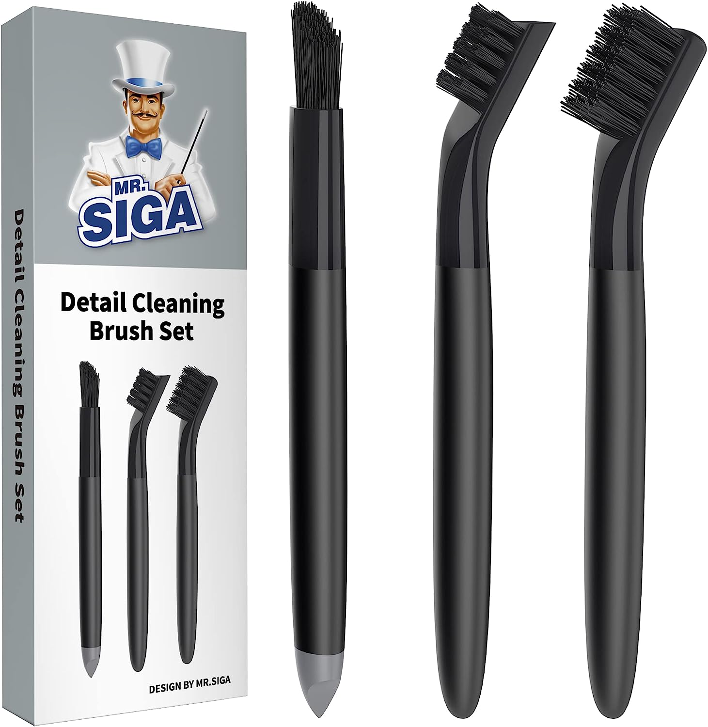 MR.SIGA Grout Cleaner Brush Set, Detail Cleaning Brush [...]