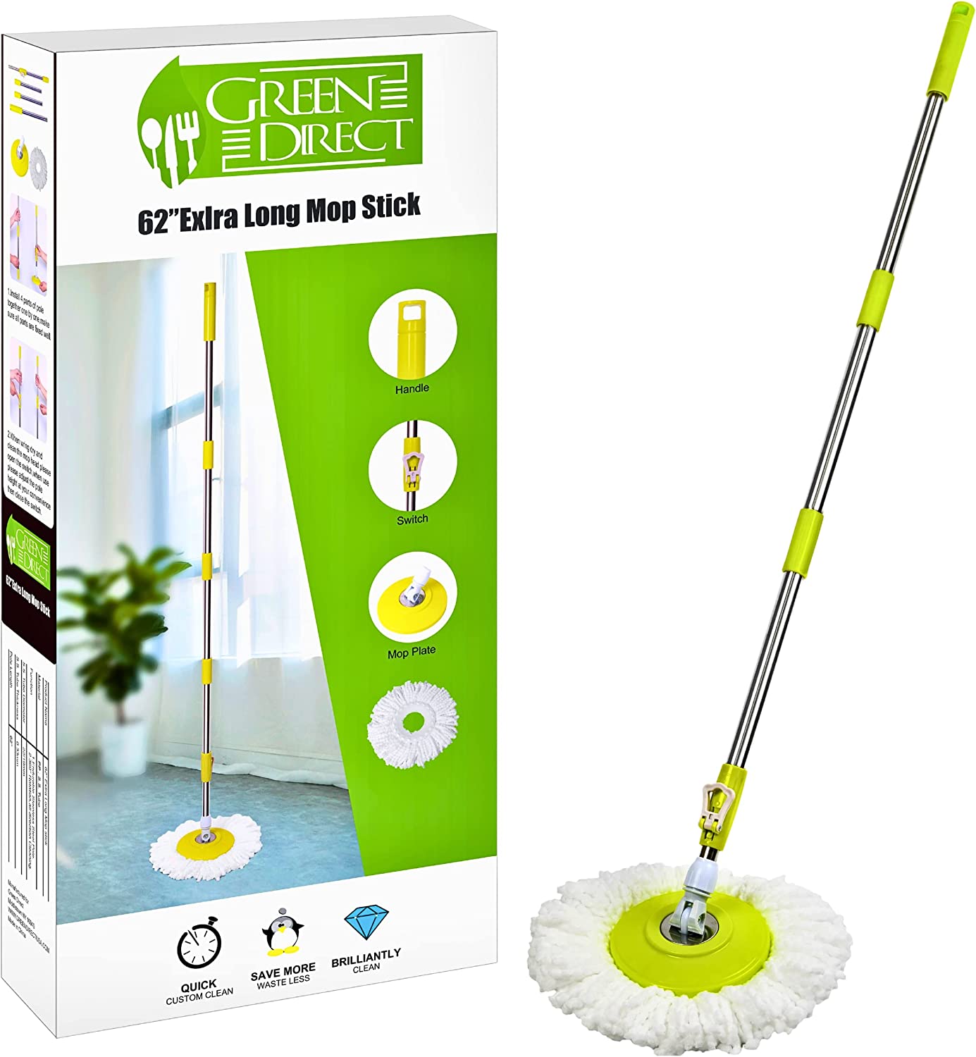 Green Direct Mop Stick for Spin Mop Bucket Cleaning [...]