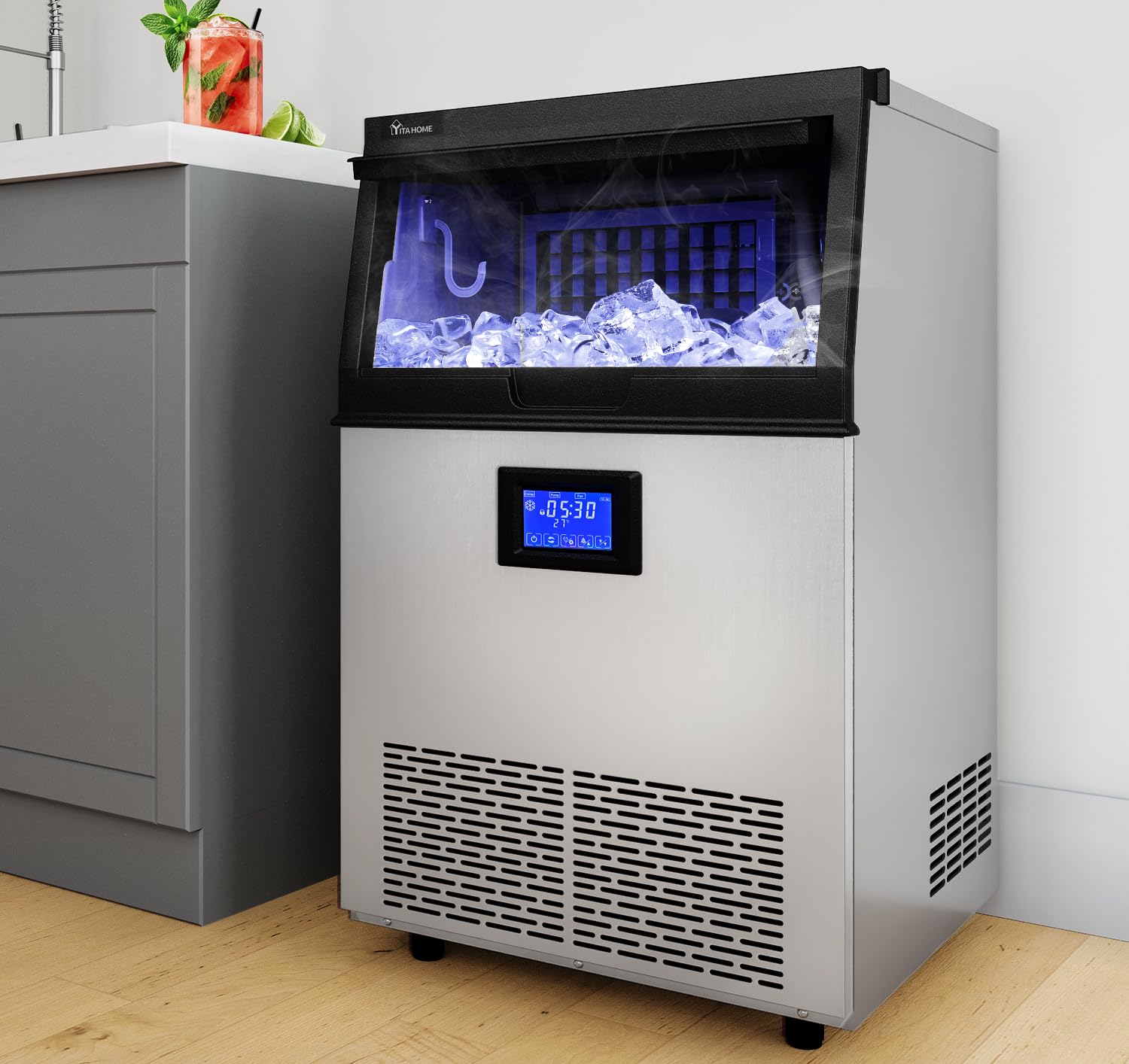 YITAHOME Upgraded Commercial Ice Machine, 100LBS/24H [...]