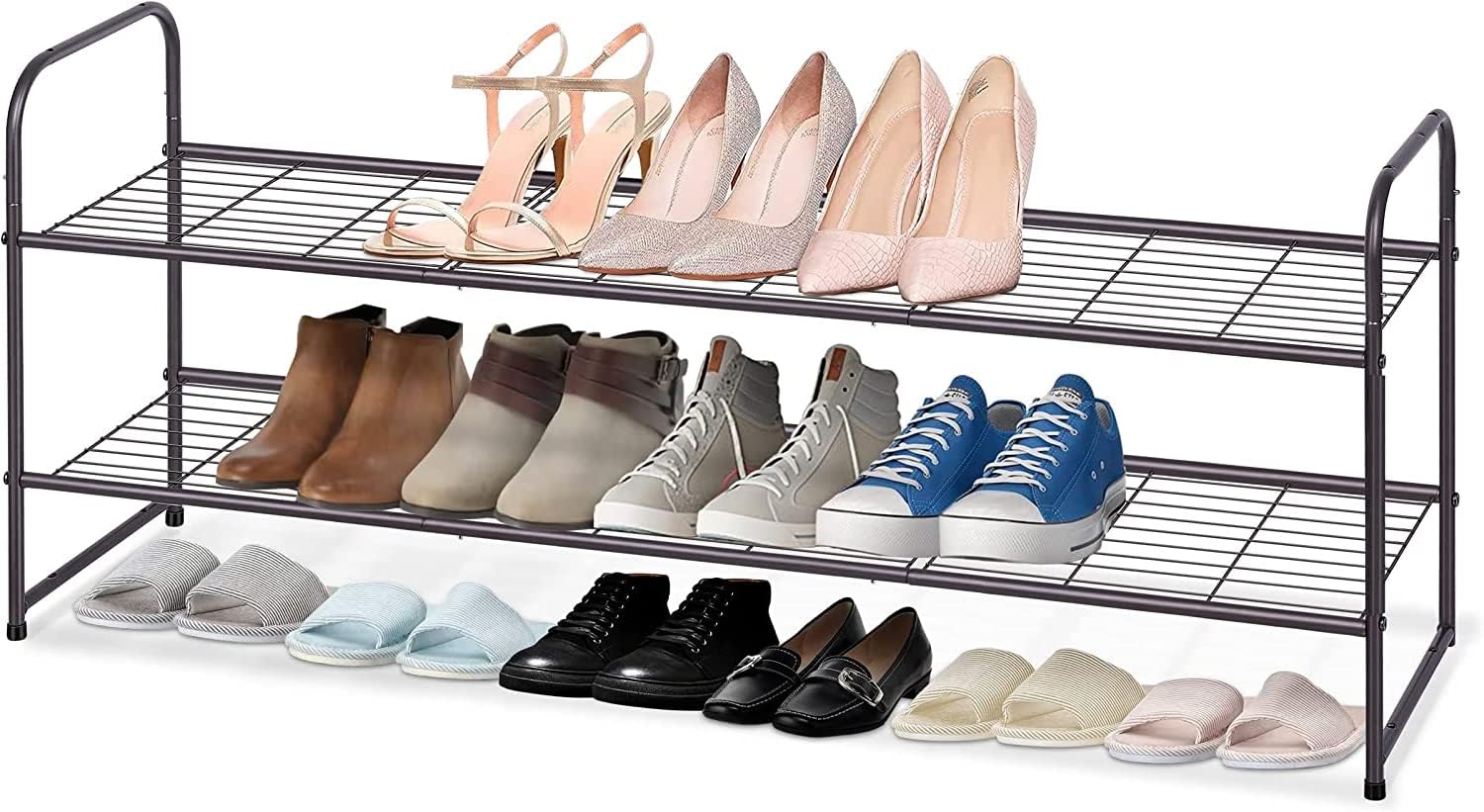 KEETDY 2-Tier Long Shoe Rack for Closet Entryway Shoe [...]