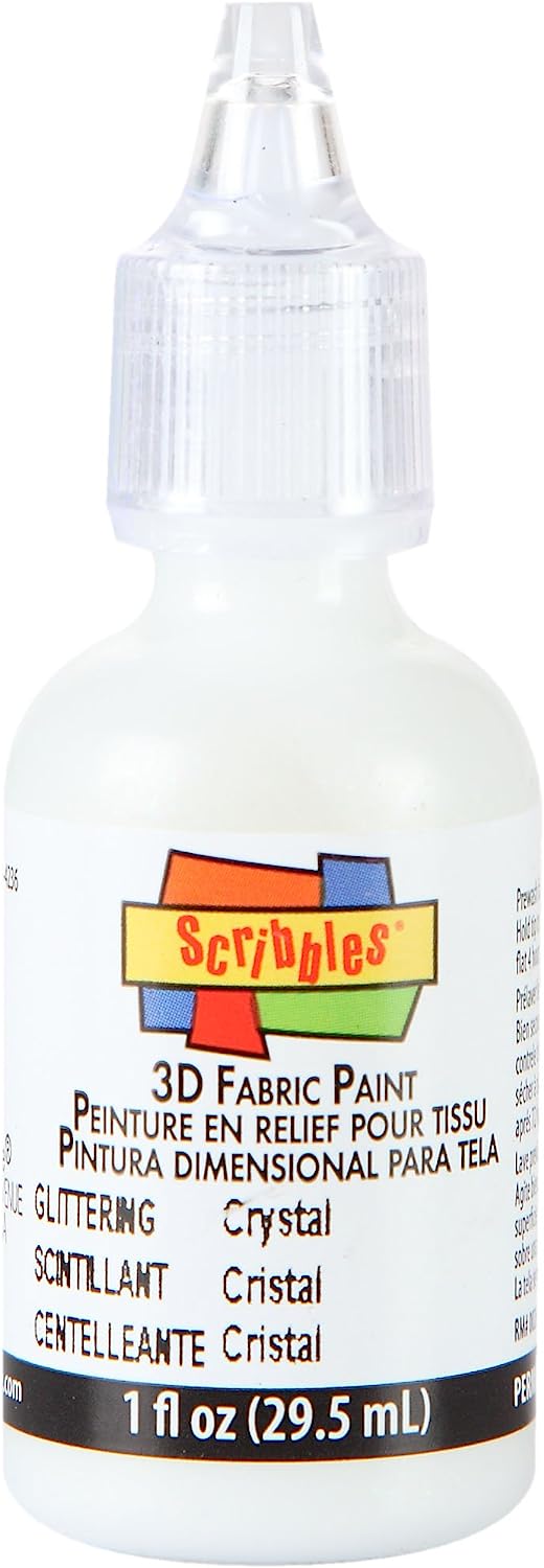 Scribbles 54301 Fabric Paint, 1 Fl Oz (Pack of 1), Clear