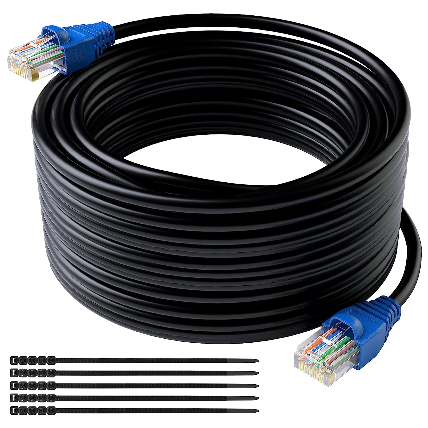 Cat5e Outdoor Ethernet Cable 100 Feet, Cat 5e Heavy [...]