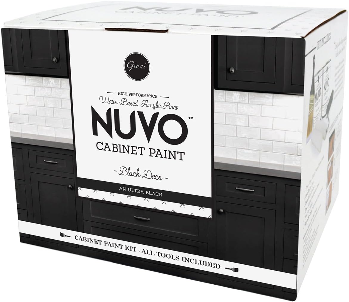 Nuvo Black Deco All-In-One Cabinet Makeover Kit, 7 Piece Set