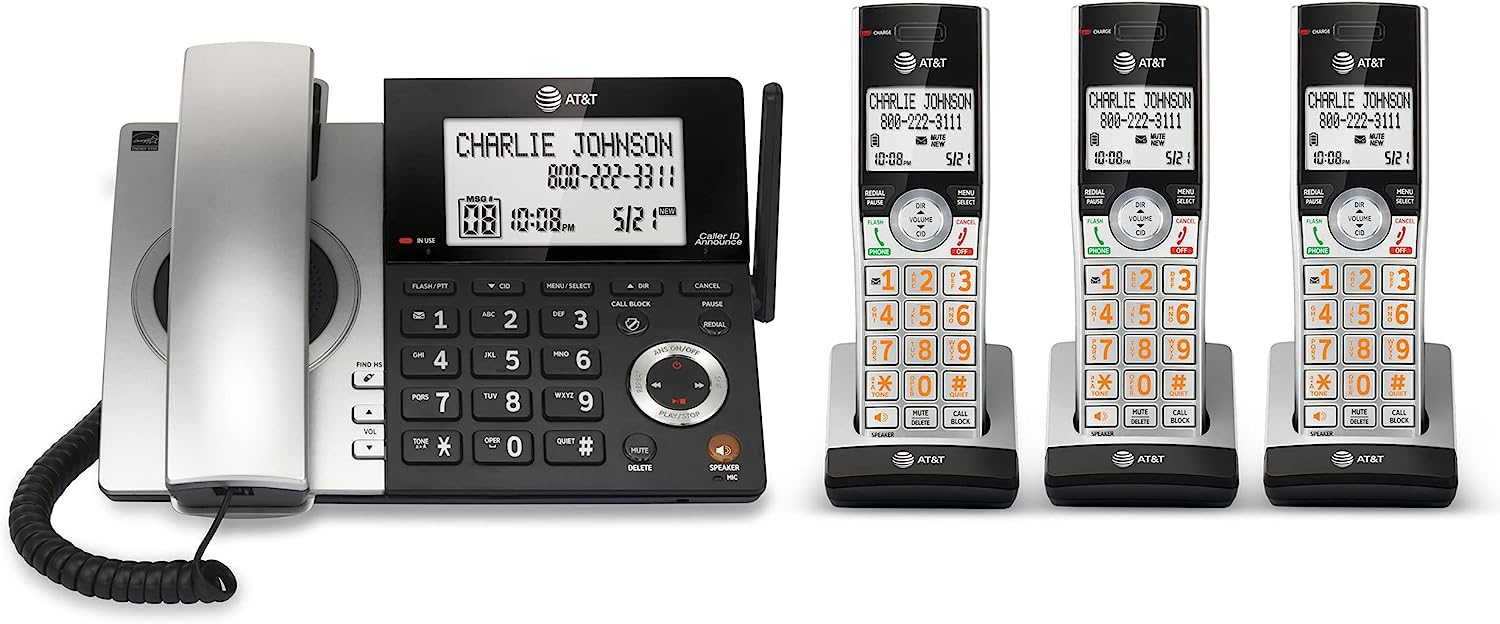 AT&T CL84307 Dect 6.0 Expandable Corded/Cordless Phone [...]