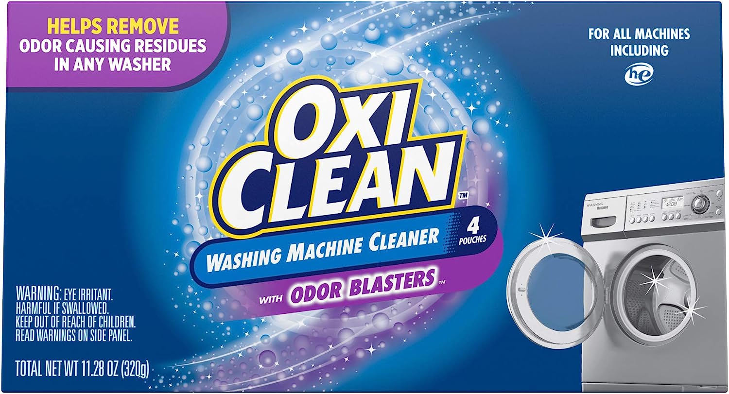 OxiClean Washing Machine Cleaner with Odor Blasters, 4 Count