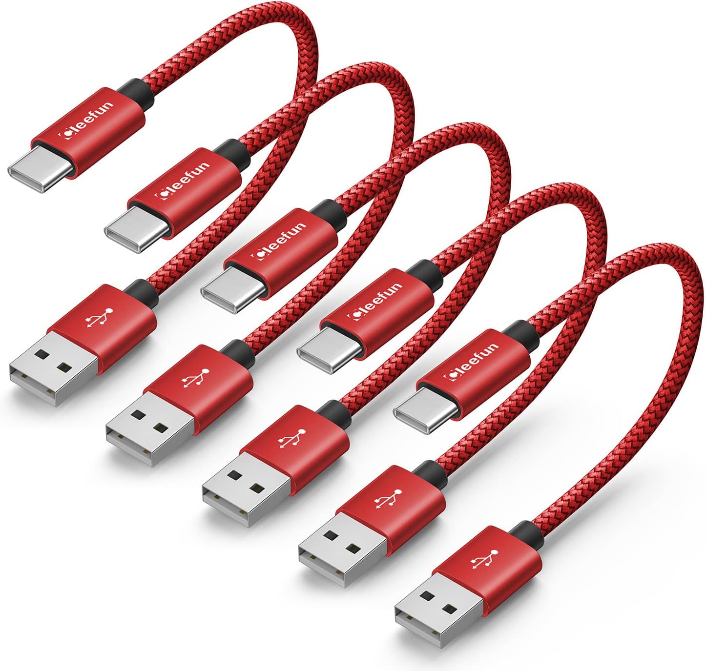 CLEEFUN [1ft, 5-Pack] Short USB C Cable Fast Charging, [...]