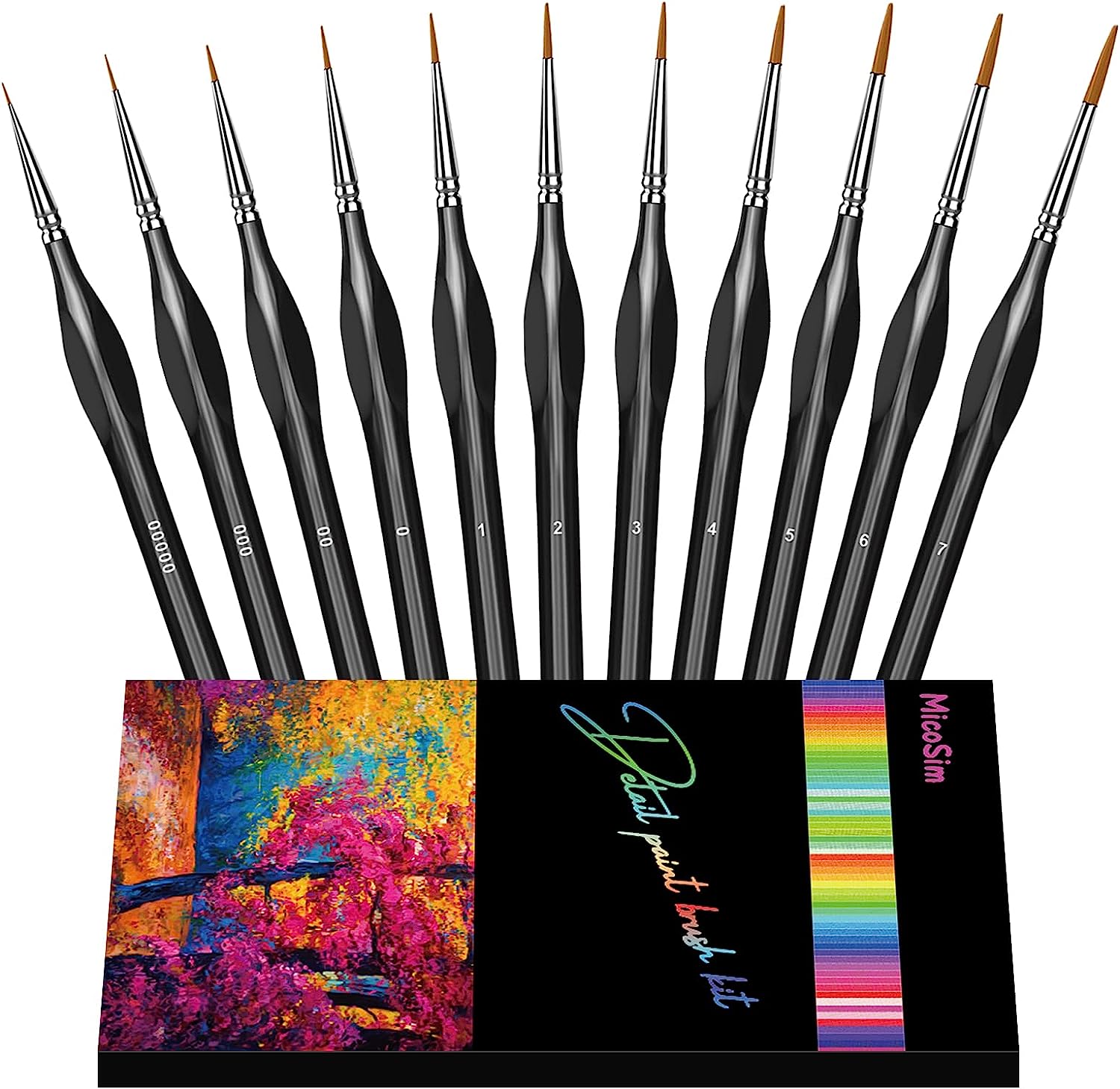 11Pcs Paint Brushes,Miniature Paint Brushes with [...]