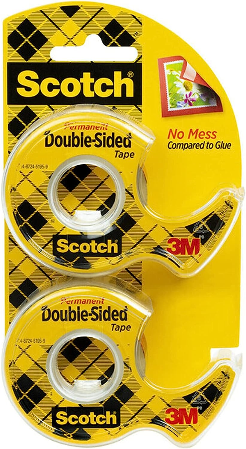Scotch Double-Sided Permanent Tape, 2 Dispensers, 1/2 [...]