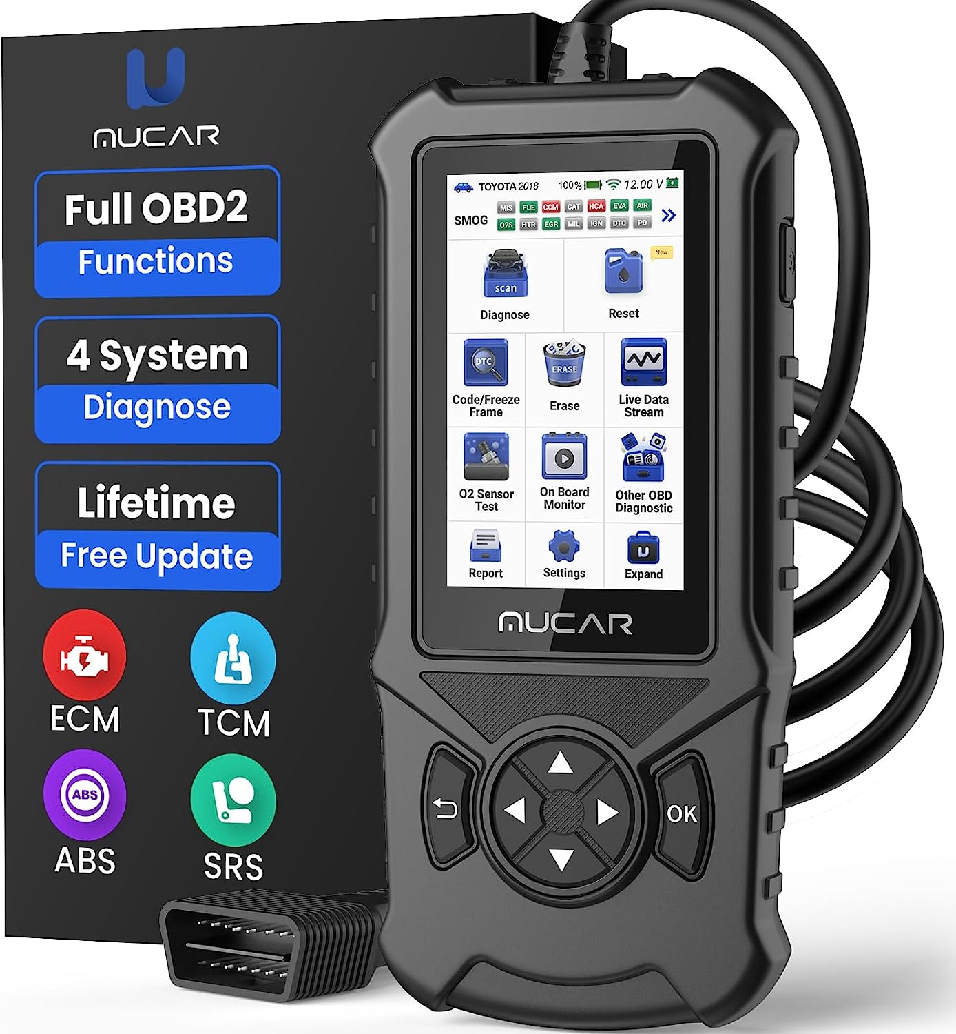 OBD2 Scanner Code Reader, Scanner for Car Full OBD2 [...]