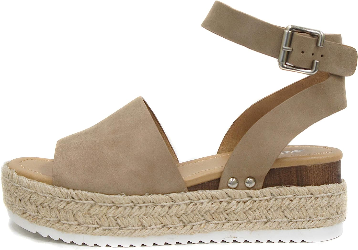 Soda Topic Open Toe Buckle Ankle Strap Espadrilles [...]