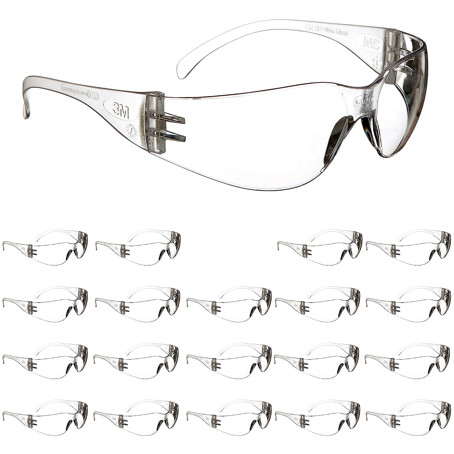 3M Safety Glasses, Virtua, 20 Pair, ANSI Z87, Anti-Fog [...]