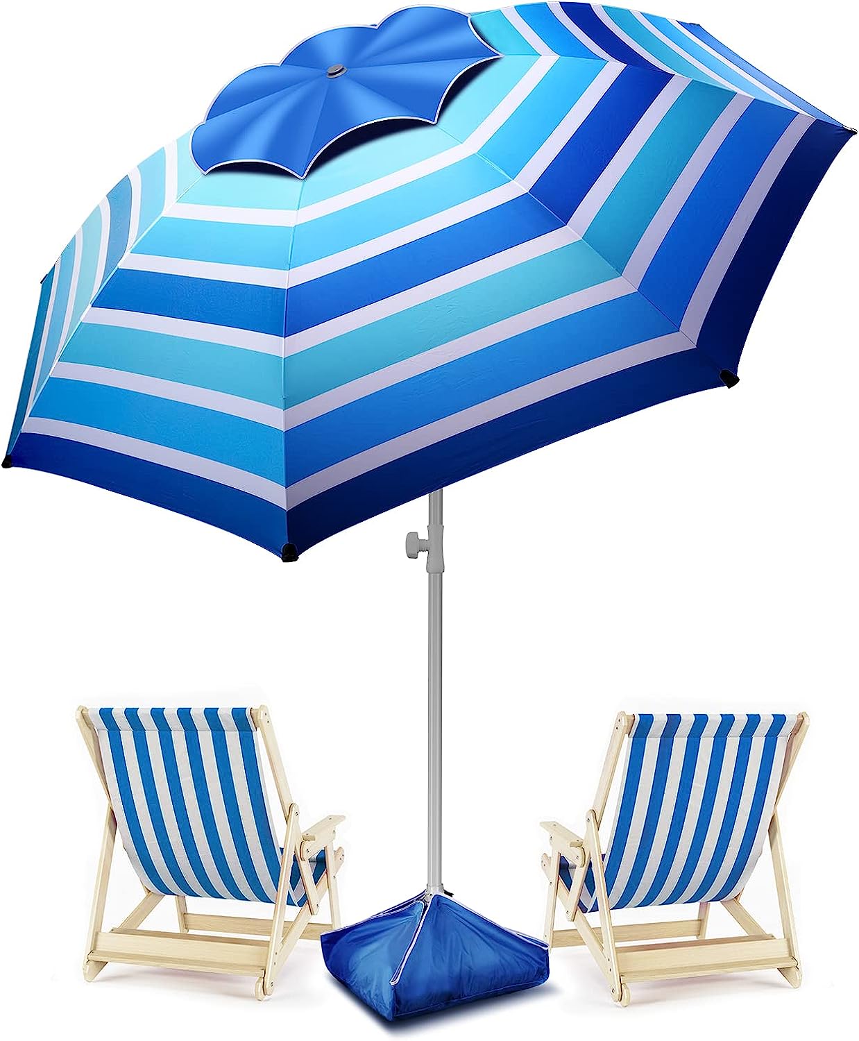 Fisqueen 8FT Large Beach Umbrella, Portable Outdoor [...]