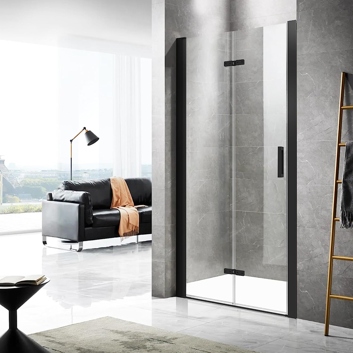 Bathroom Frameless Bifold Shower Glass Doors, [...]
