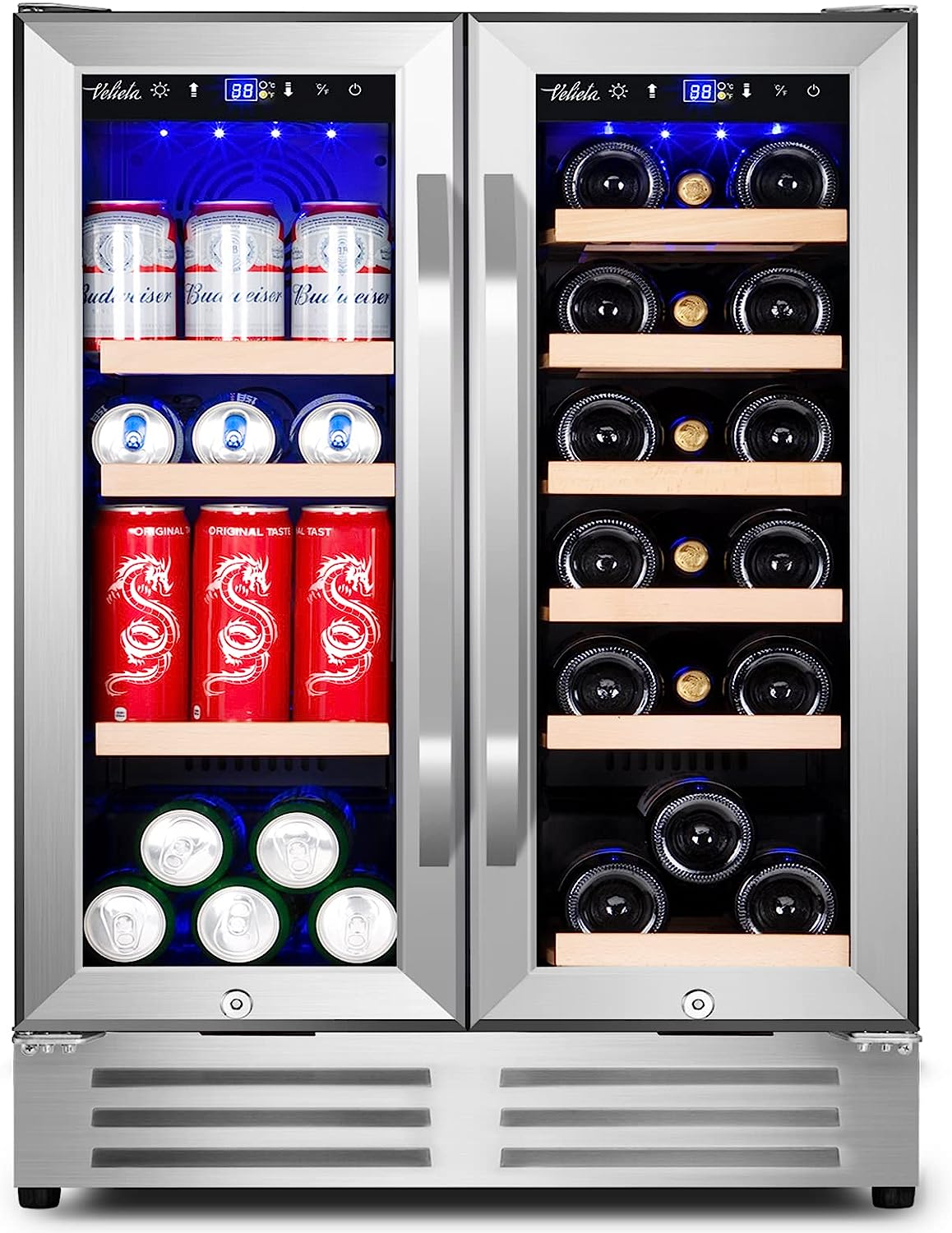 Wine and Beverage Refrigerator,Velieta 24 Inch Dual [...]