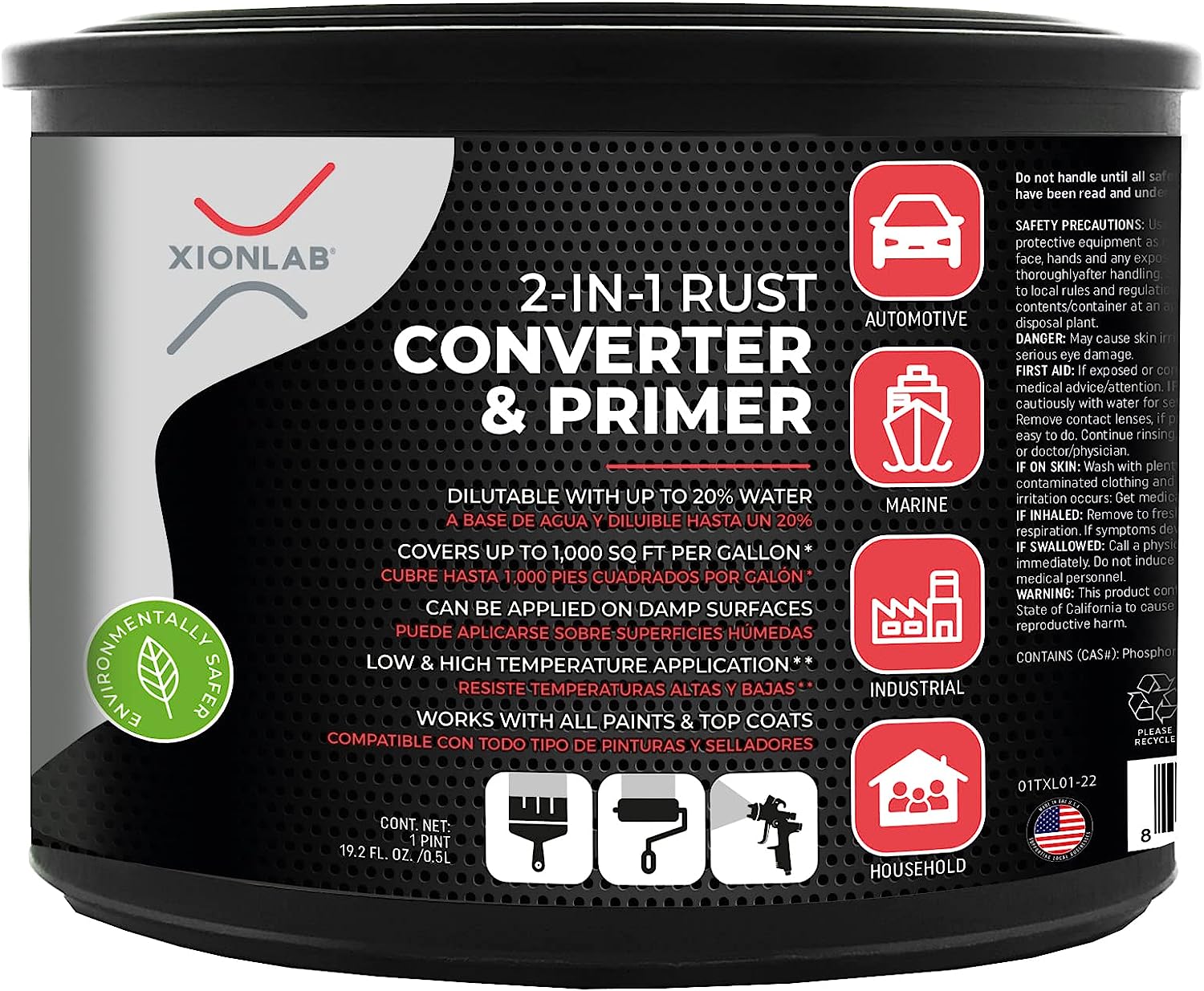 XIONLAB 2 in 1 Rust Converter & Metal Primer - Covers [...]