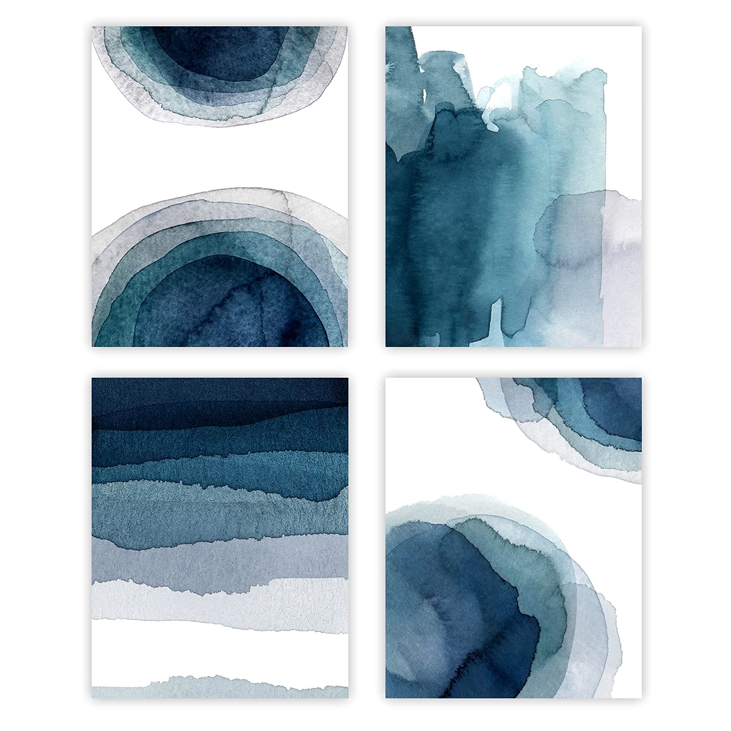 Wall Art Prints 8X10 UNFRAMED Abstract Aqua Blue Teal [...]
