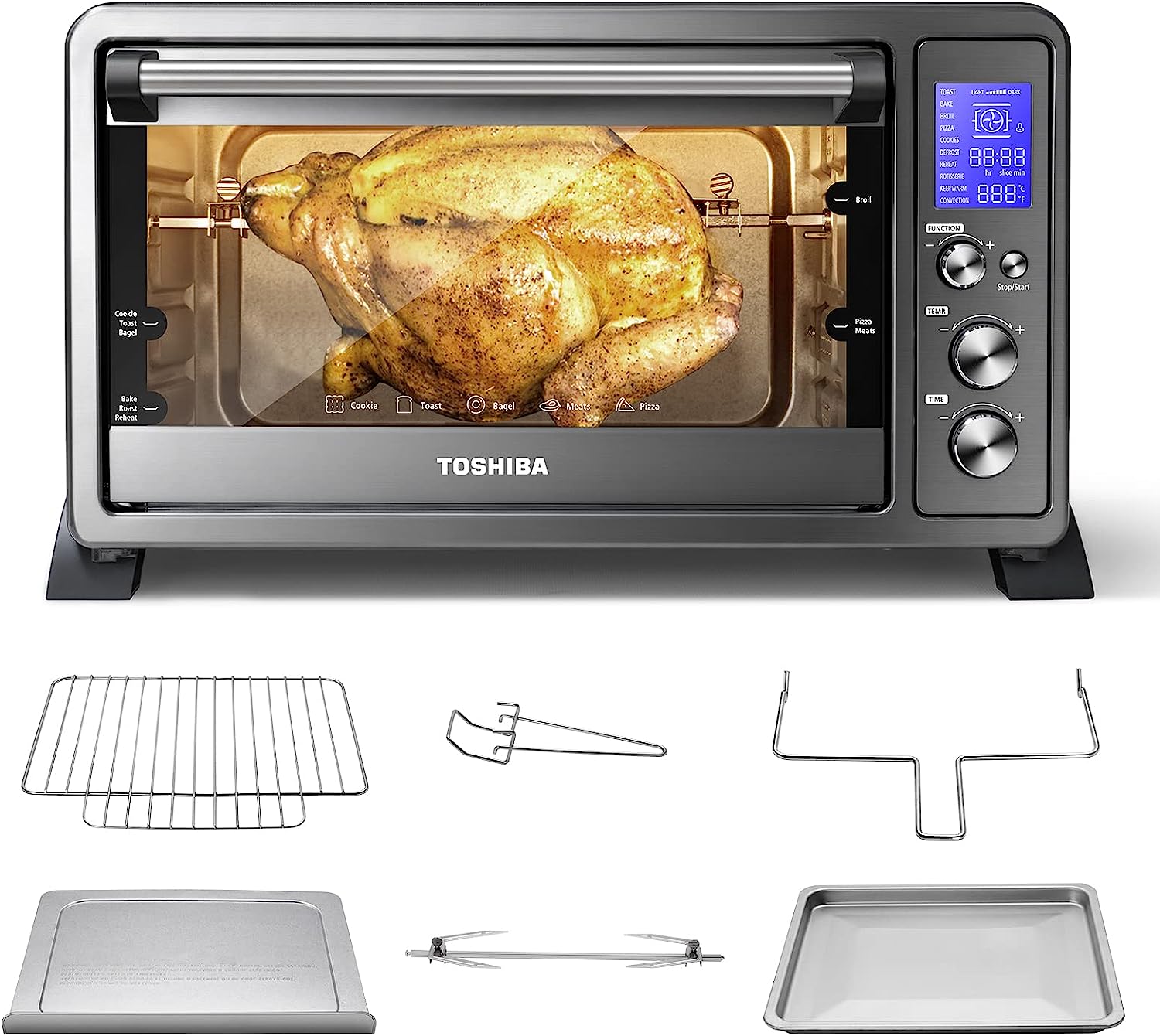 TOSHIBA AC25CEW-BS Large 6-Slice Convection Toaster [...]